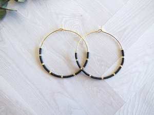 Boho ต่างหูลูกปัดด้วยการออกแบบสีฟ้าครามแอนดี้ cascading Fringe, เครื่องประดับของขวัญที่ไม่ซ้ำกัน - Product Image 3