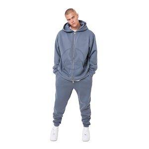 Vêtements de sport d'hiver unisexes de haute qualité, jogging en molleton de coton léger, sweat-shirt oversize, pantalon, taille plus, couleurs personnalisées, logo - Product Image 1