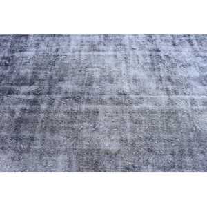 พรมวินเทจตุรกีขนาดใหญ่ 6.1x9.5 ฟุต สีเทา-ดำไล่เฉด - Product Image 4