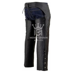 2025 New Design Hommes Chaps En Cuir Fabriqué En Usine Chaps En Cuir En Cuir De Couleur Unie Chaps Fabricant - Product Image 3