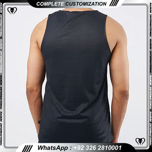 Logo personnalisé coton entraînement Fitness Top léger doux Gym blanc uni vierge course débardeurs - Product Image 5