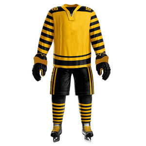 Chemises de hockey sur glace en polyester 100% à coupe automatisée Chemises et hauts de hockey sur glace à impression numérique respirante Maillot de hockey personnalisé - Product Image 2