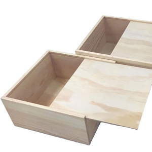 Boîte de rangement en bois de pin massif RTS avec logo personnalisé, conception unique et durable pour bijoux de thé ou petite boîte cadeau en bois au meilleur prix - Product Image 1