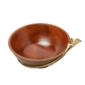 Bol de service à salade en bois de manguier moderne fait à la main, accessoire de vaisselle de qualité exclusive pour la maison en toute occasion - Product Image 1