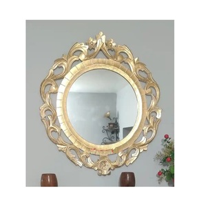 Round Shape Handcrafted Metal Mirror <b>Frame</b> Durable and Stylish Design for Modern Home Decor & Bathroom Use for Export - Product Image 1