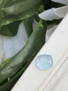 พลอยคาโบชองทรงเบาะพลอยสีฟ้าจากธรรมชาติมีความมันวาวแบบหลวมสำหรับทำเครื่องประดับ2.53กะรัต - Product Image 2