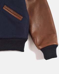 แจ็คเก็ตเบสบอลปักโลโก้แบบกำหนดเองสำหรับผู้ชาย รุ่นขายดีปี 2026 พร้อมส่งแบบ DDP - Product Image 6