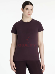 Top de equitación para mujer camisa ecuestre transpirable que absorbe la humedad secado rápido estiramiento bajo precio tops de equitación - Product Image 5