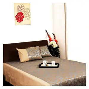 New Twin Toned Anti Pilling Light Luxury Embroidered Bed Thickened Anti-slip Bed Solid Color Warm Quilted Bedspread Bedding