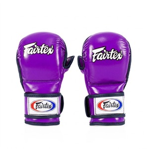 ถุงมือ MMA Fairtex สีม่วง แบบติดตีนตุ๊กแก สำหรับทุกเพศ ระบายอากาศได้ดี น้ำหนักเบา จับกระชับมือ คุณภาพพรีเมียม อุปกรณ์ฝึกศิลปะการต่อสู้ - Product Image 1