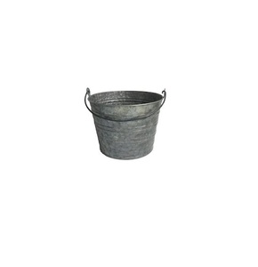 Bañera de maceta galvanizada rústica de alta resistencia, contenedor de metal elegante y duradero para granja, patio al aire libre, jardín, decoración de plantas de flores - Product Image 4