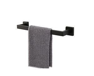 New Arrival <b>Black</b> Square Bathroom Wall Mounted Rack Toilet Paper <b>Hook</b> and <b>Towel</b> Holder Along With Wood and Iron - Product Image 1