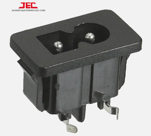 Jec thiết bị điện tử <span class=keywords><strong>IEC</strong></span> 60320 C8 điện đầu vào 2 pin ổ cắm cắm kết nối Đài Loan nhà sản xuất - Product Image 2
