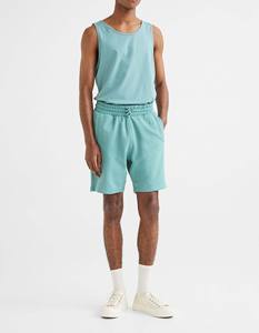 Logo personnalisé Short d'entraînement de confort pour hommes Plus Size Fit Elastic Waist Solid Color Canvas Dry Cool Comfort Shorts - Product Image 5