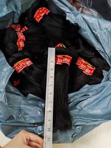 Letsfly $3.05 ผมตรง 10 นิ้ว ราคาถูก ขายดี ผมแท้ 100% แบบมัด  ผมนุ่ม ผมมาเลเซีย เรมี่ สำหรับต่อผม ขายส่ง - Product Image 6