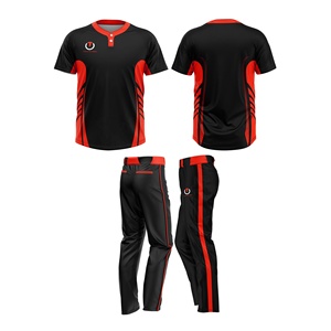 Maillot de baseball à manches courtes imprimé personnalisé pour hommes, uniforme respirant à deux boutons avec numéro de logo, en vente pour le softball - Product Image 5