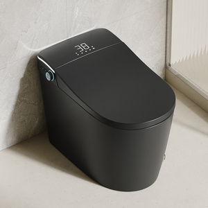 Inodoro Inteligente Moderno de Cerámica Negra Alargado con Calefacción en el Asiento, Control Electrónico Automático, Bidé, Luz Nocturna y Asiento Calefactado - Product Image 4