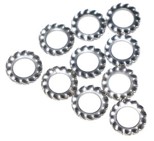 Rondelle dentelée en métal trempé, idéale pour les fixations mécaniques aéronautiques nécessitant une stabilité maximale et une adhérence de surface - Product Image 4