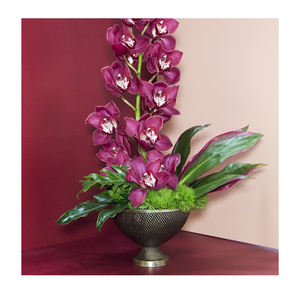 Jarrones de flores de compota de Metal de diseño martillado para decoración de sala de estar jarrones de flores de acabado brillante decorativos hechos a medida - Product Image 4