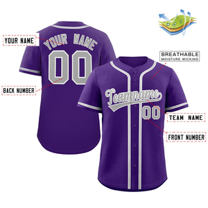 Fabricante personalizado púrpura camisetas de béisbol para hombres transpirable ropa deportiva propio jugador nombre Número sublimación impresa OEM - Product Image 2