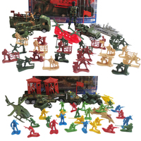 Jeu militaire, mini soldats militaires en plastique, accessoires de champ de bataille, figurines d'action de l'armée, jouets Ptetend, avions, camions, voitures, véhicules