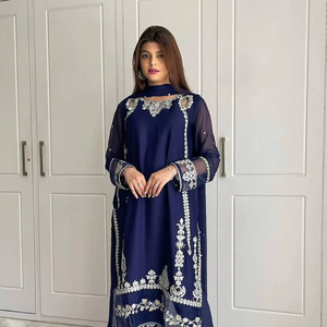 New <b>Festival</b> Wedding Wear With Faux Georgette Heavy Sequence Embroidery Work <b>Top</b> & Bottom With Sequence Embroidery Work Dupatta - Product Image 1