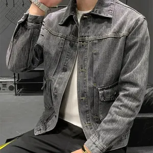 Veste en jean classique pour homme OEM 100% coton à boutons surdimensionnée pour l'automne-hiver Style décontracté Manteau - Product Image 2