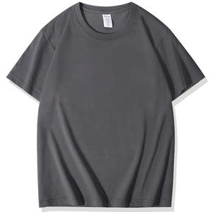 T-shirt d'été respirant en coton 100% tricoté pour hommes grande taille de haute qualité Impression numérique personnalisée du logo 300gsm Col rond Design vierge - Product Image 4