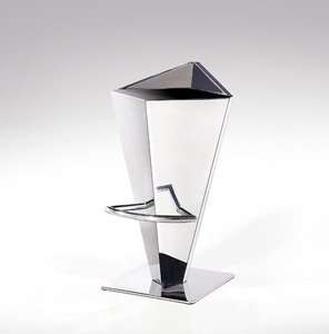 Chaise de bar moderne au design actuel, éco-responsable, avec structure en acier inoxydable, assise confortable, mobilier de bar très vendu pour bars et hôtels - Product Image 1