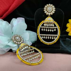 Boucles d'oreilles pendantes Fusion pour femmes Vjoshijewels, cristaux colorés, tendance contemporaine, pierres de qualité supérieure, fête, festive, autres - Product Image 3