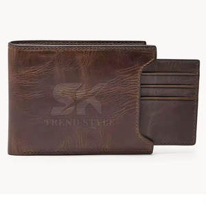Customizable Designed Genuine Leather Single Shade <b>Trifold</b> <b>Wallet</b> 2026 Wholesale Premium Quality Leather Single Shade - Product Image 4