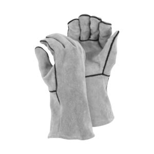 Cuir de vachette robuste en cuir fendu certifié CE Gants de sécurité antidérapants durables de 11oz Soudage industriel résistant au feu et à la chaleur - Product Image 5