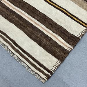 2.4x11.4 ft Vintage Turkish <b>Rug</b>, <b>Runner</b> <b>Rug</b>, Brown Kilim Ombr <b>Rug</b> - Product Image 4