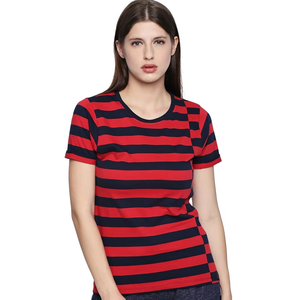 2025 dernière arrivée femmes à manches courtes T-Shirt meilleure vente surdimensionné décontracté couleur bloc respirant matériel pour l'été - Product Image 4