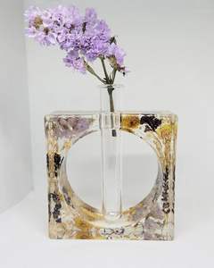 Cadre photo rectangulaire créatif fait à la main en os de buffle durable, diffuseur d'arômes, fleur hydroponique, style moderne minimaliste HF - Product Image 3