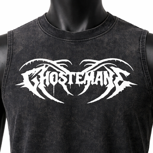 Camiseta sin mangas vintage para hombre con lavado ácido, estampado de letras góticas, estilo urbano, camiseta holgada tipo culturismo, chaleco de algodón personalizado para verano - Product Image 4