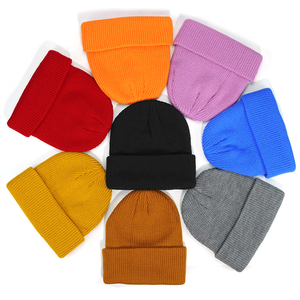 Gorro de Invierno de Punto de Alta Calidad de 110 g |   Gorro de Punto de Color Sólido con Logotipo Bordado Personalizado en 31 Colores, Venta Caliente 2025, al por Mayor/En Blanco - Product Image 1