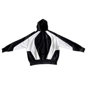 Sweat à capuche personnalisé en molleton coupe-vent 100 % coton brodé pour hommes et femmes, avec épaules tombantes et empiècements personnalisés, idéal pour l'hiver - Product Image 1