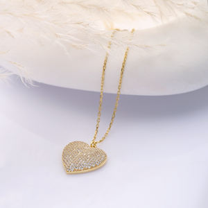 21 mm Coeur Forme Clair Zircon Pierre Charme Collier En Gros Turc 925 Bijoux En Argent Sterling - Product Image 4