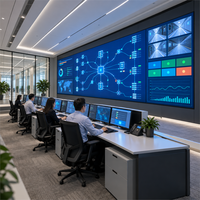 Panneau LED COB à cathode commune P1.56 pour mur vidéo, écran d'affichage LED intérieur pour salle de contrôle, intégration professionnelle du système de contrôle