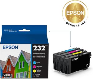 Epson 232 Claria mực tiêu chuẩn công suất Black & Color Cartridge Combo Pack (T232120-BCS) làm việc với lực lượng lao động WF-2930 - Product Image 6
