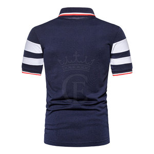 เสื้อโปโลสีตัดกันทำจากวัสดุที่ดีที่สุดสำหรับผู้ชายเสื้อโปโลสีตัดกัน - Product Image 3