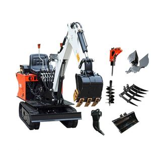 Mini Excavadora AM-08 de 0.8 Toneladas, Sistema Totalmente Hidráulico con Motor y Bomba, Alta Potencia de Excavación, Accesorios Negros - Product Image 2