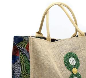Sac fourre-tout en jute tressé à la mode moderne et élégante sérigraphie aux couleurs mélangées pour une utilisation semi-formelle décontractée pour les promotions - Product Image 6