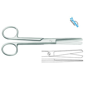 Ciseaux de fonctionnement Standard en acier inoxydable de haute qualité émoussés/émoussés 14.5 cm ciseaux gynécologiques droits - Product Image 2