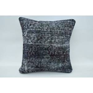 Lana gris Kantha Mosaic Paisley Patchwork Almohada 14x14 pulgadas Tejido con patrón vintage - Product Image 1
