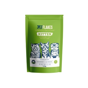 PetFlakes 1,5Kg Premium Orgánico Sin Azúcar Gatito Mascota Tratar DHA Alto en Proteína PARA EL Desarrollo Cerebral Ingredientes Naturales Pequeño - Product Image 1