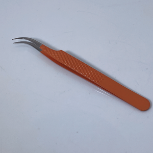 Pince à épiler pour faux cils en acier inoxydable de qualité fine droite et incurvée - Product Image 1