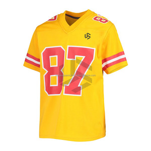 Men's Oversized T-<b>Shirt</b> Mesh Jersey American Football Jersey Custom Fashion American Football Uniform Wholesale - Product Image 2