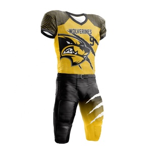 Nuevo Diseño de Uniforme de Fútbol Americano Profesional Personalizado con Manga Corta, Impresión por Sublimación y Nombre del Equipo Personalizado - Product Image 3